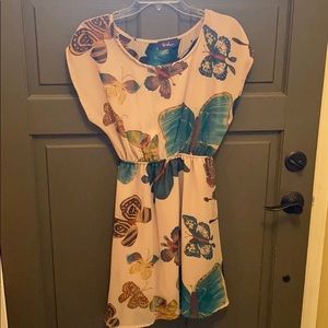 Multicolored butterfly dress